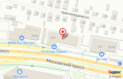 Страховая компания Эксклюзив Финанс на Московском проспекте, 205 на карте