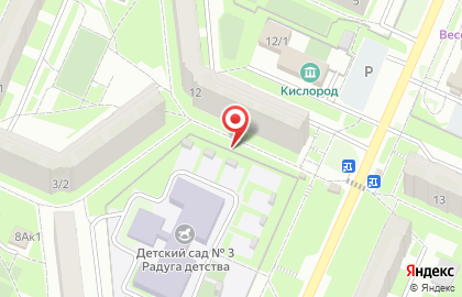 Калининский район Киоск по продаже фруктов и овощей в Калининском районе на карте
