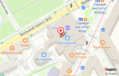 Формула Кино в Василеостровском районе на карте