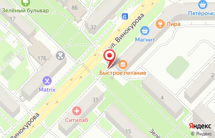 СпортЛото на улице Винокурова на карте