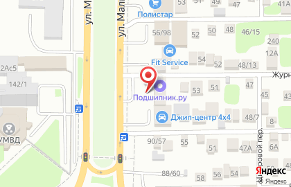 Шинный центр Югшина на улице Малиновского на карте