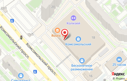 Школа танцев Свой Стиль на Комсомольском проспекте на карте
