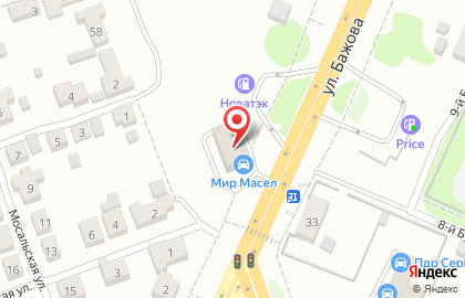 Автоцентр по продаже и экспресс-замене масел Мир масел на улице Бажова на карте