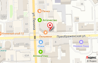 Ресторан Пельмени на Преображенской улице на карте