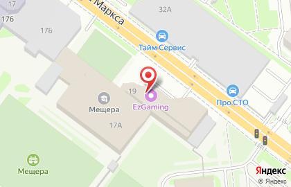 Киберспортивная арена ezGaming на улице Карла Маркса на карте