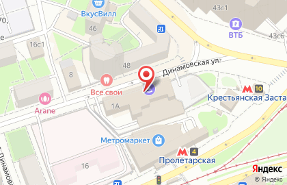 Городской центр дезинфекции на Крестьянской заставе на карте