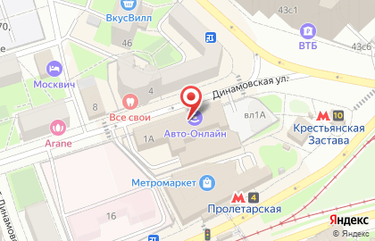 Городской центр дезинфекции на Крестьянской заставе на карте
