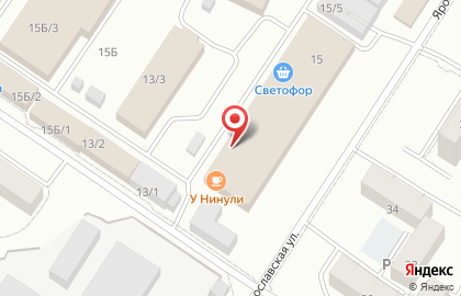 Магазин Мясной дворик на Ярославской улице на карте