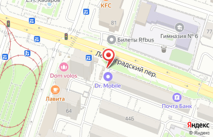 Киоск по продаже фастфудной продукции Шаурма №1 в Ленинградском переулке на карте