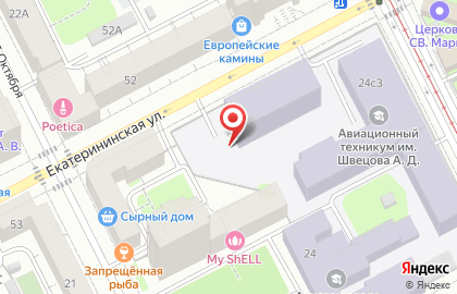 Ювелирная компания Сереброника на Екатерининской улице на карте