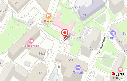 Юридическая компания Московский юрист в переулке Красина на карте