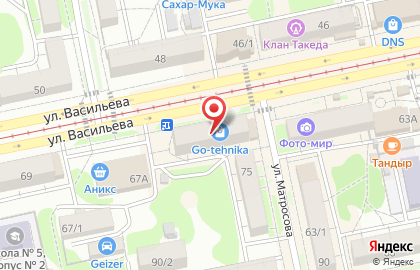 Пункт выдачи магазина электроники и бытовой техники Позитроника на улице имени Героя Советского Союза Васильева на карте