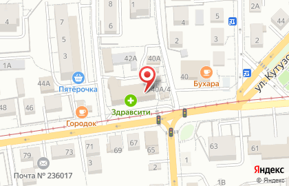 Киоск фастфудной продукции в Центральном районе на карте
