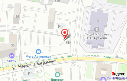 Автостоянка в Калининграде на карте