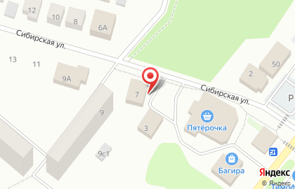 Магазин у дома Бристоль на Сибирской улице на карте