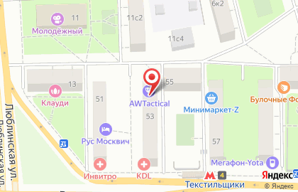 Магазин тканей и швейной фурнитуры Сам себе Кутюрье на Волгоградском проспекте на карте
