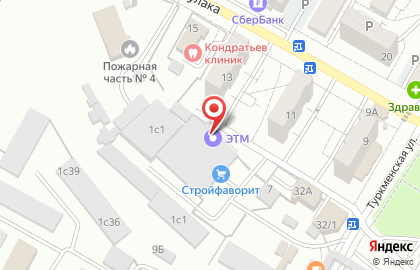 Торговая компания ЭТМ в Советском районе на карте