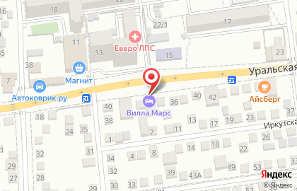 Отель Мартон на Уральской улице на карте