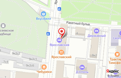 Гостиница Ярославская на карте