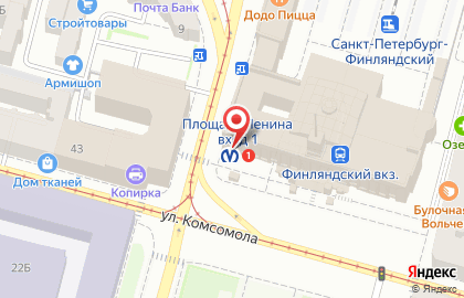 Банкомат Банк Санкт-Петербург на площади Ленина на карте