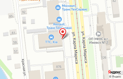 Ауди Центр Ижевск на улице Карла Маркса на карте