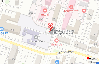 Храм в честь Святой Блаженной Ксении Петербургской на карте
