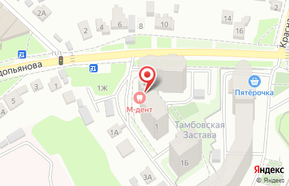 Стоматология М-Дент в Первомайском районе на карте