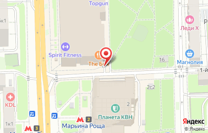 Ресторан быстрого питания Бургер Кинг на Шереметьевской улице на карте