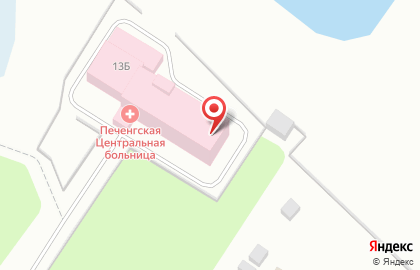 Печенгская центральная районная больница на Юбилейной улице на карте