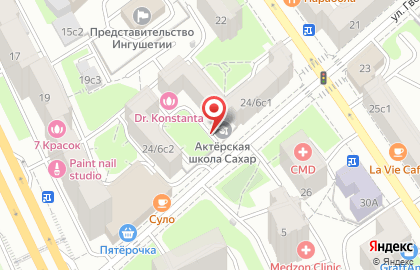 Линия на Воронцовской улице на карте