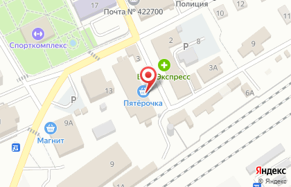 Супермаркет Пятёрочка на Кооперативной улице на карте