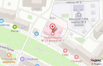 Стоматологическая поликлиника №4 на Жулебинском бульваре на карте