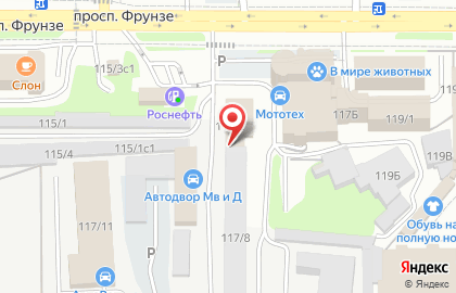 Шиномонтажный дисконт-центр Обуем всех на проспекте Фрунзе на карте