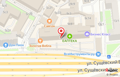 Торговый центр Billa на улице Сущёвский Вал на карте