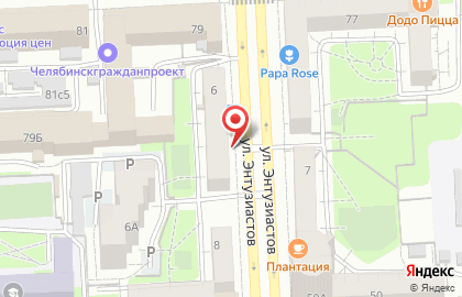 Фирменный салон Триколор ТВ на улице Энтузиастов на карте