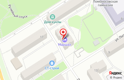 Кафе Маршал в Петрозаводске на карте