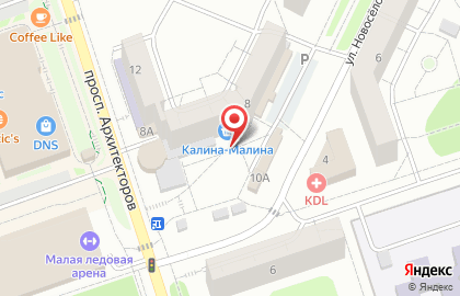 Магазин фермерских продуктов Калина-Малина в Новоильинском районе на карте