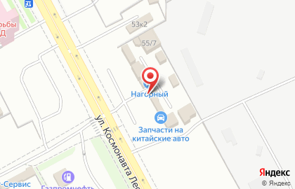 Магазин автозапчастей для иномарок TopCar на улице Космонавта Леонова на карте