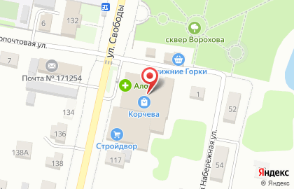Торговый центр Корчева на карте