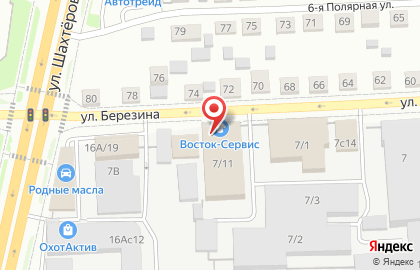 Компания по производству спецодежды, спецобуви и средств индивидуальной защиты Красноярск-Восток-Сервис в Советском районе на карте