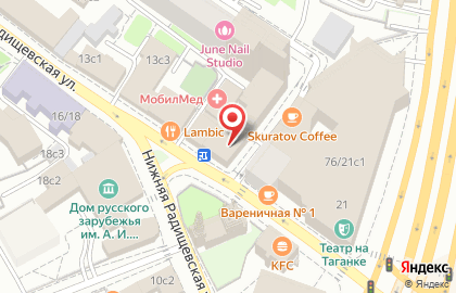 Автошкола МосАвтошкола на Верхней Радищевской улице на карте