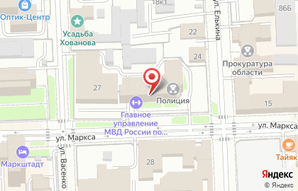Отдел по вопросам миграции Центральный, отдел полиции, Управление МВД по г. Челябинску на карте