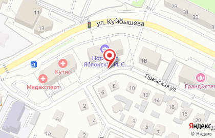Прага на Пражской улице на карте