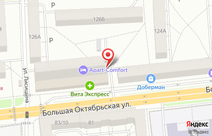 На углу, закусочная на Большой Октябрьской улице на карте