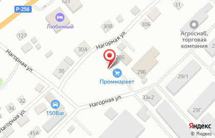 Автокар на Нагорной улице на карте