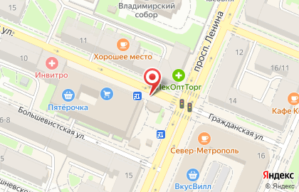 Продуктовый магазин Белорусский дворик в Петроградском районе на карте