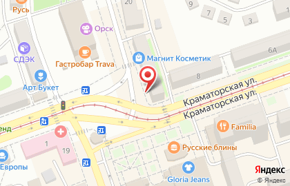 Фирменный магазин Орский мясокомбинат на Краматорской улице на карте