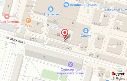 Магазин хозяйственных товаров на улице Рождественского на карте