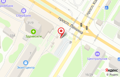 Киоск молочной продукции Изваильское молоко на проспекте Ленина на карте