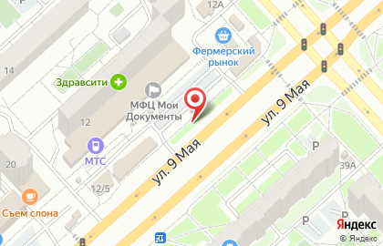 Магазин фруктов и овощей на ул. 9 Мая, 12/2 на карте